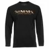 Simms Logo Shirt LS Black -Simms Winkel 13626 001 30r 1