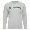 Simms Logo Shirt LS Grey Heather -Simms Winkel 13626 067 30r 1
